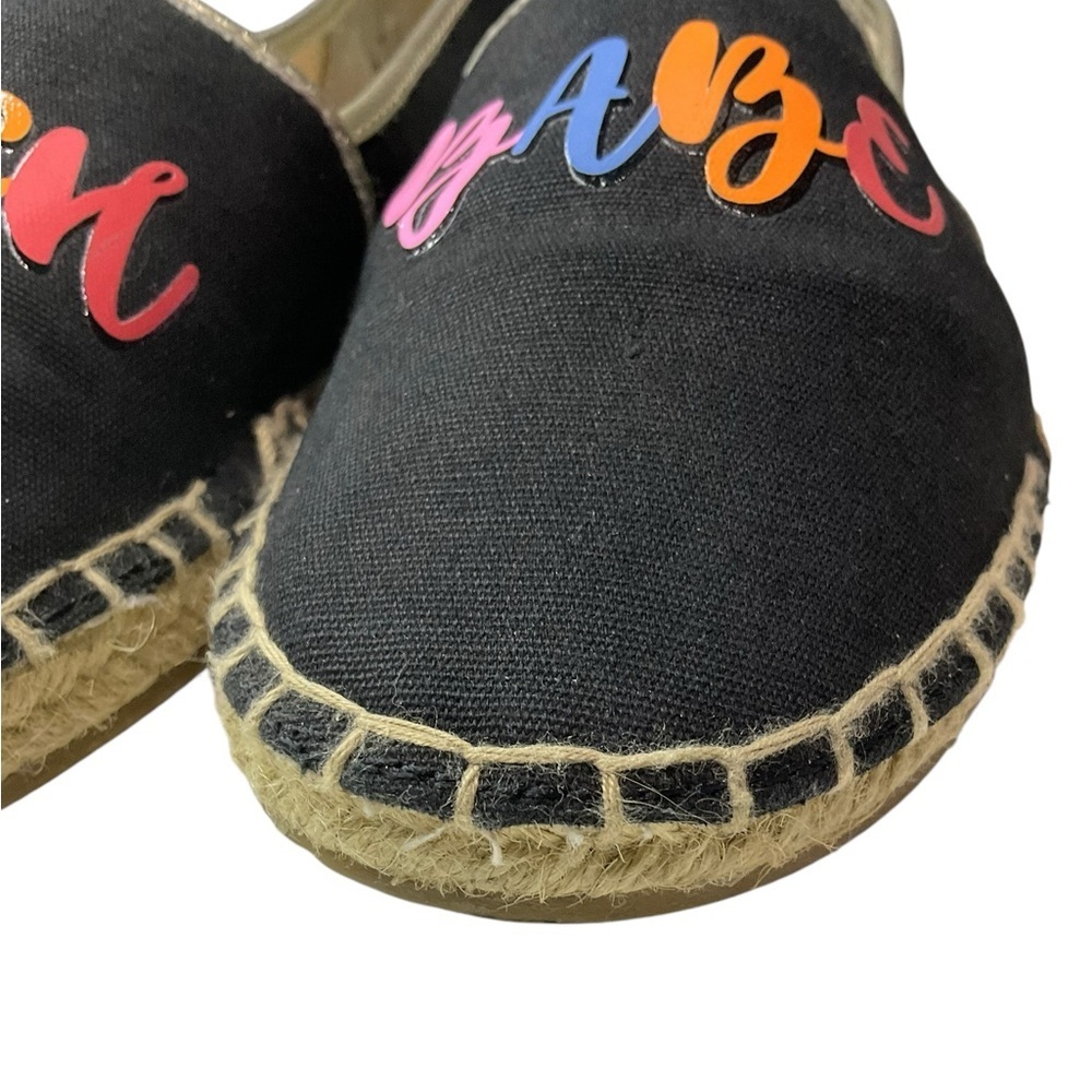 Sam Edelman Beach Babe Black Espadrilles with Pink Detail - Picture 7 of 10